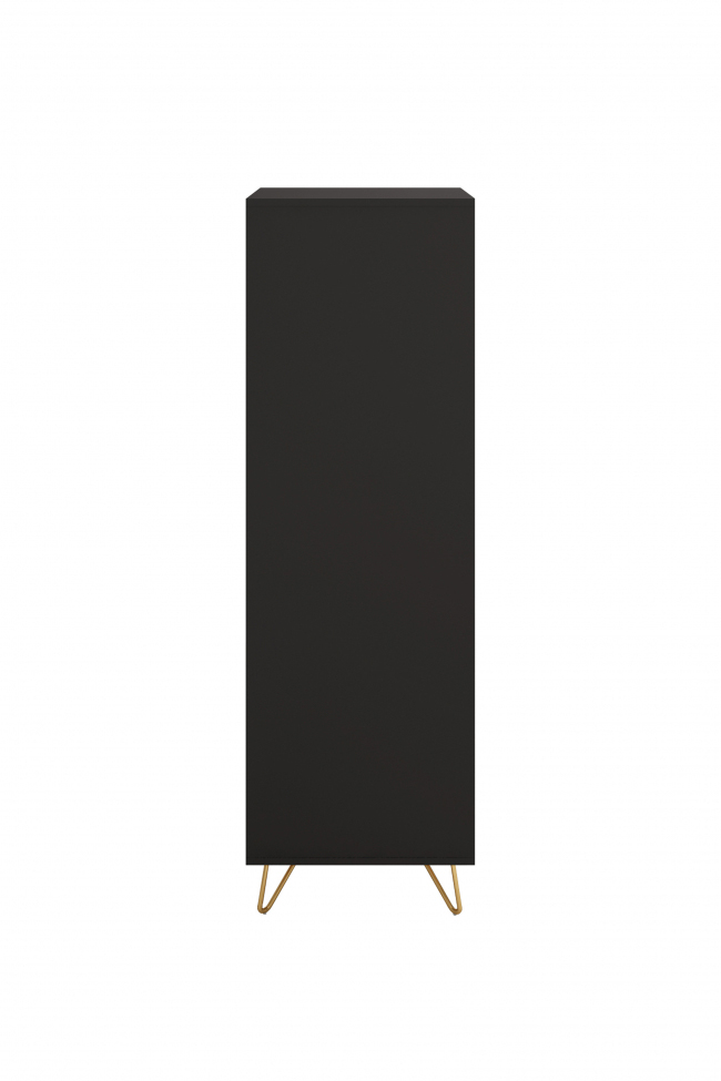 Armoire 'Elle' - Noir/Laiton