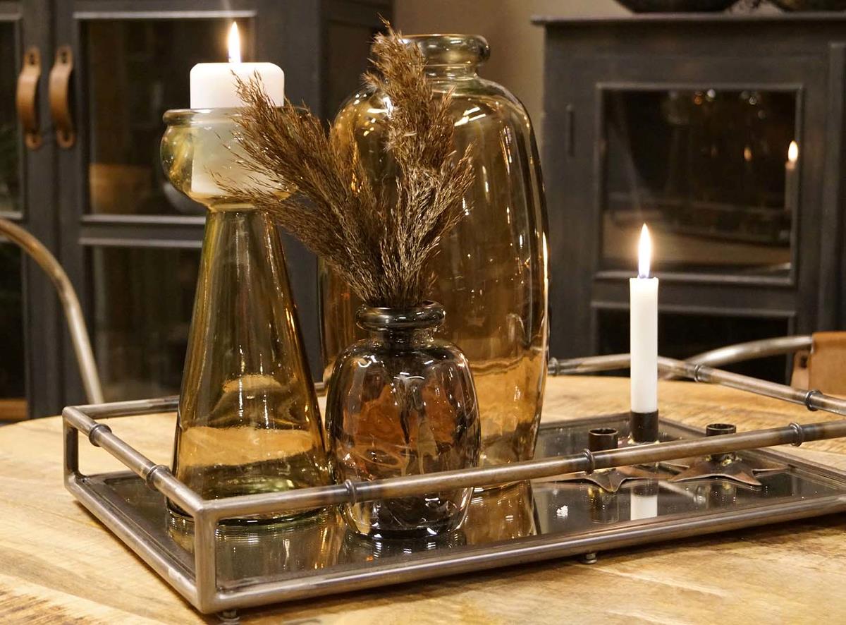 Vase en verre 'Shape' - Gris