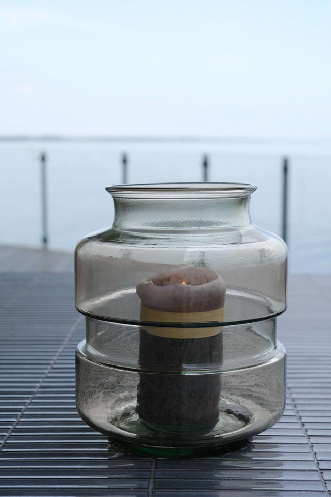 Vase en verre 'Noel' - Beige