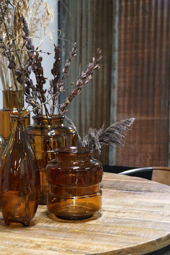 Vase en verre 'Noel' - Ambre foncé