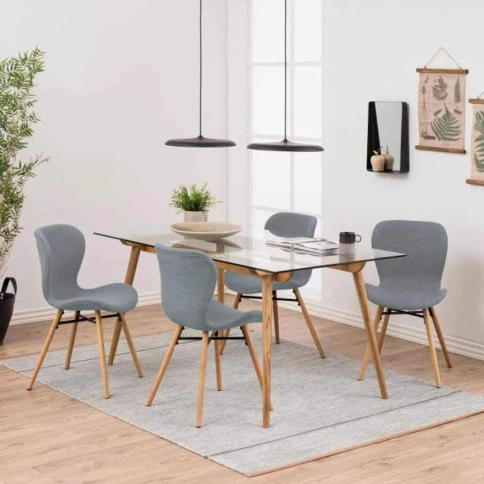 Chaise 'B&ouml;da' - Gris/Nature