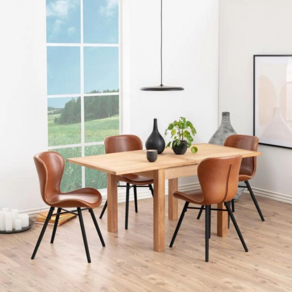 Chaise 'Böda' - Noir/Marron