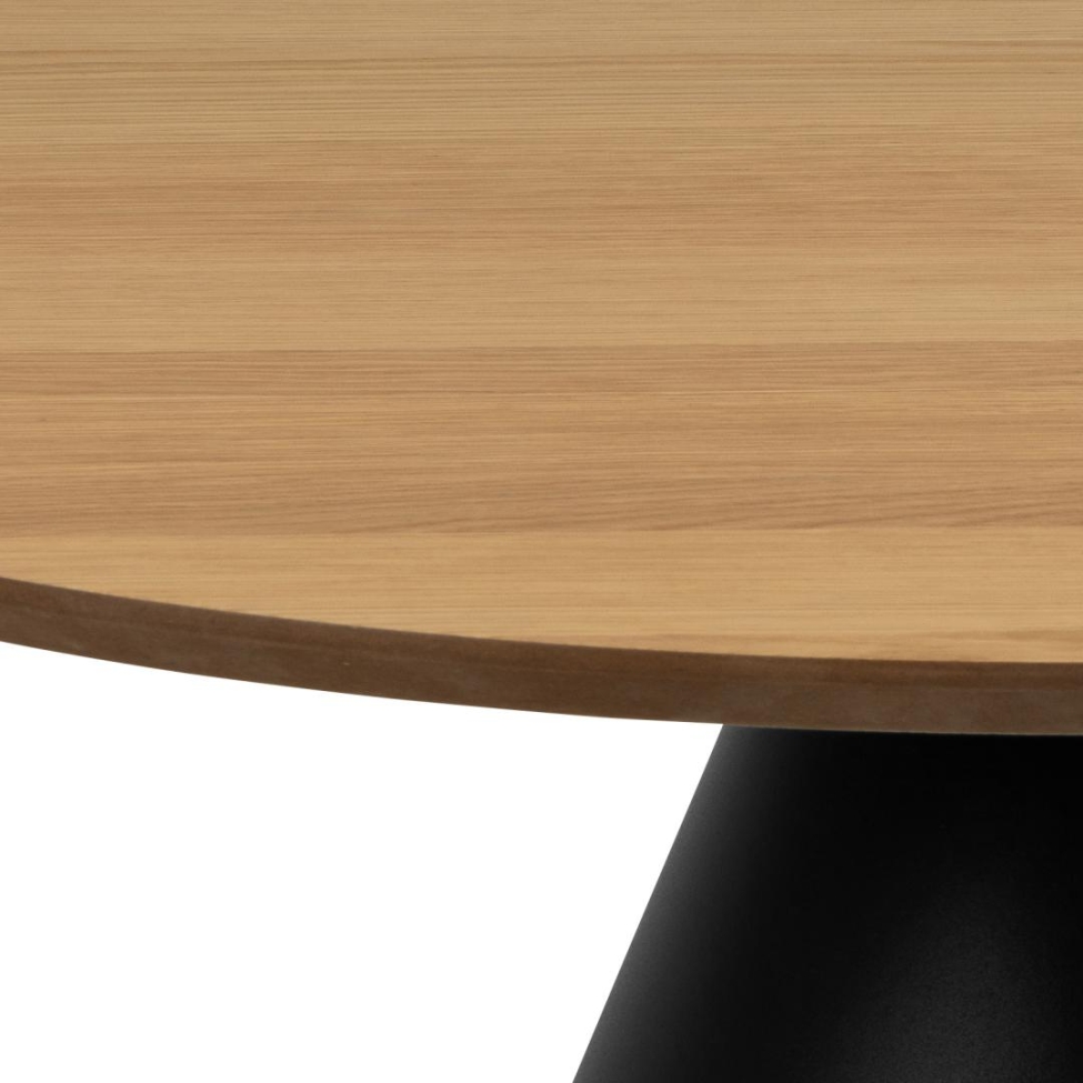 Table basse 'Soli' 85cm - Nature/Noir