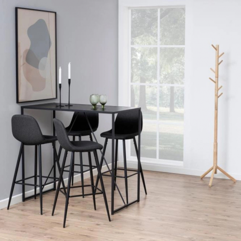 Tabouret de bar 'Soller' - Gris fonc&eacute;