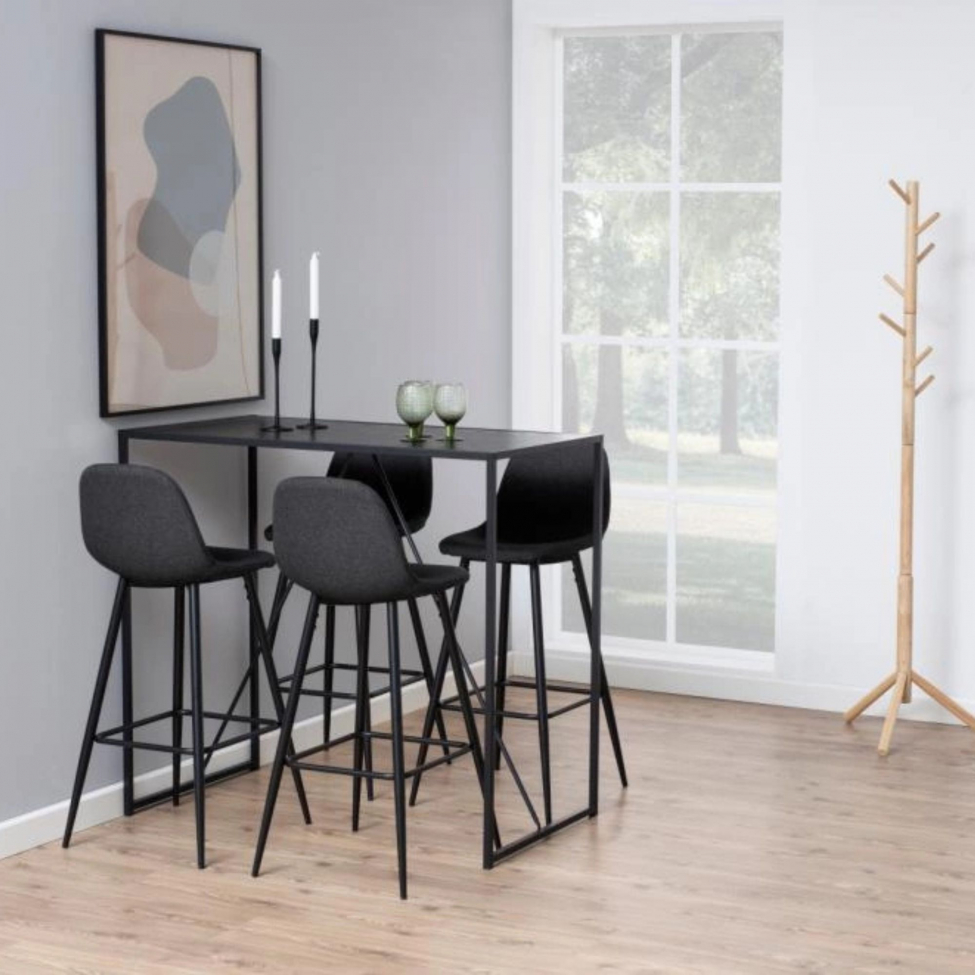 Tabouret de bar 'Soller' - Gris fonc&eacute;