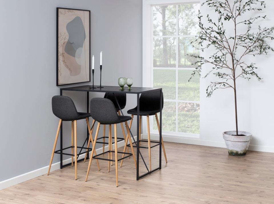 Tabouret de bar 'Soller' - Nature/Gris foncé