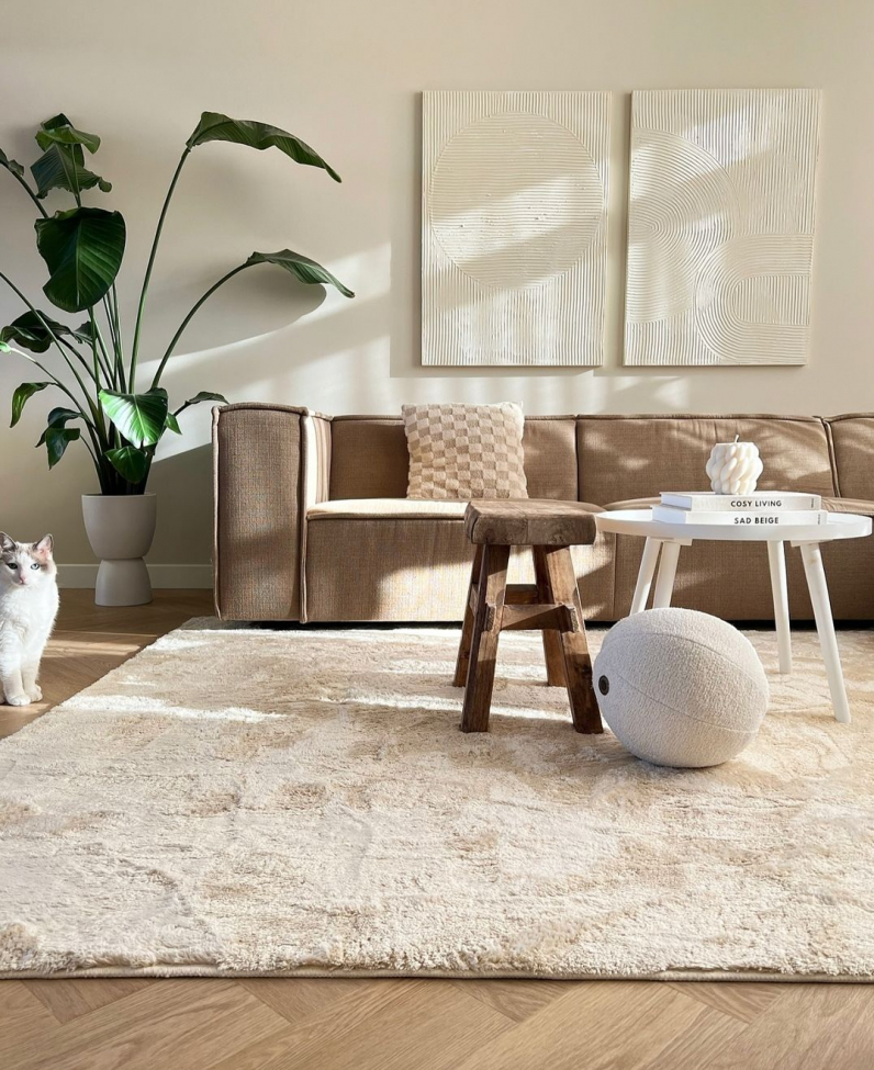 Tapis 'Aranga Super Soft' - Beige