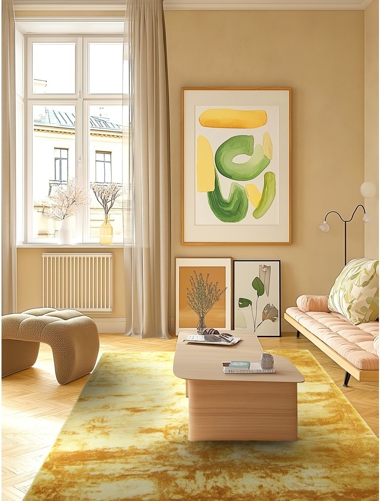 Tapis 'Aranga Super Soft' - Jaune