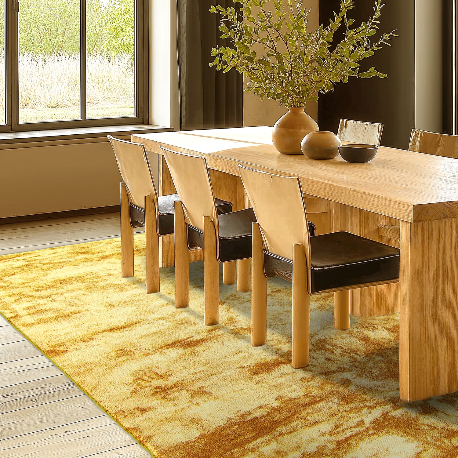 Tapis 'Aranga Super Soft' - Jaune