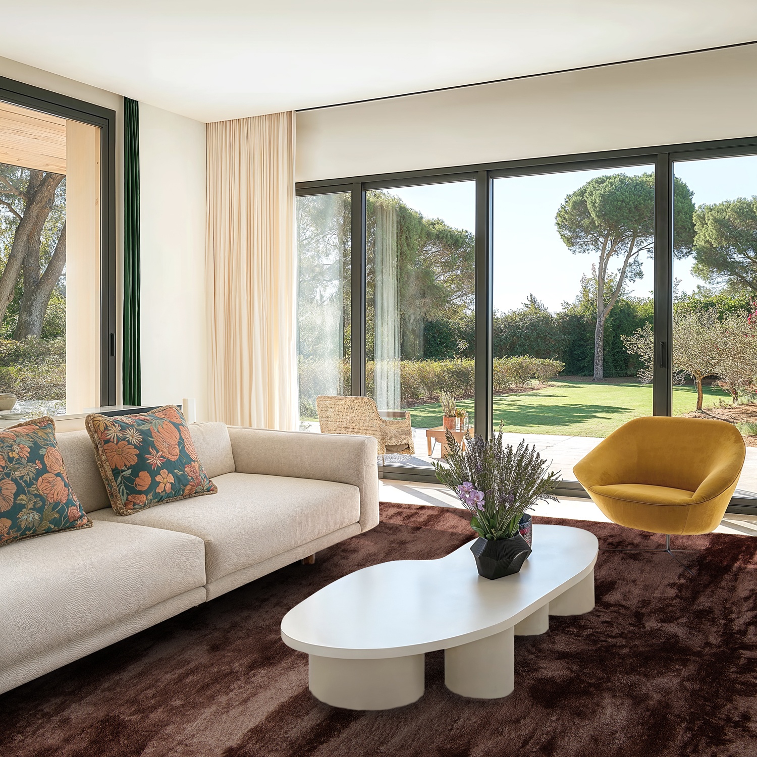 Tapis 'Aranga Super Soft' - Brun foncé