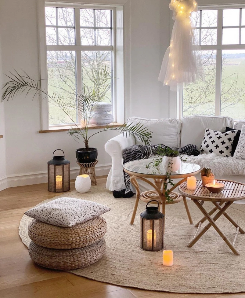 Tapis rond en jute 'Flätan'