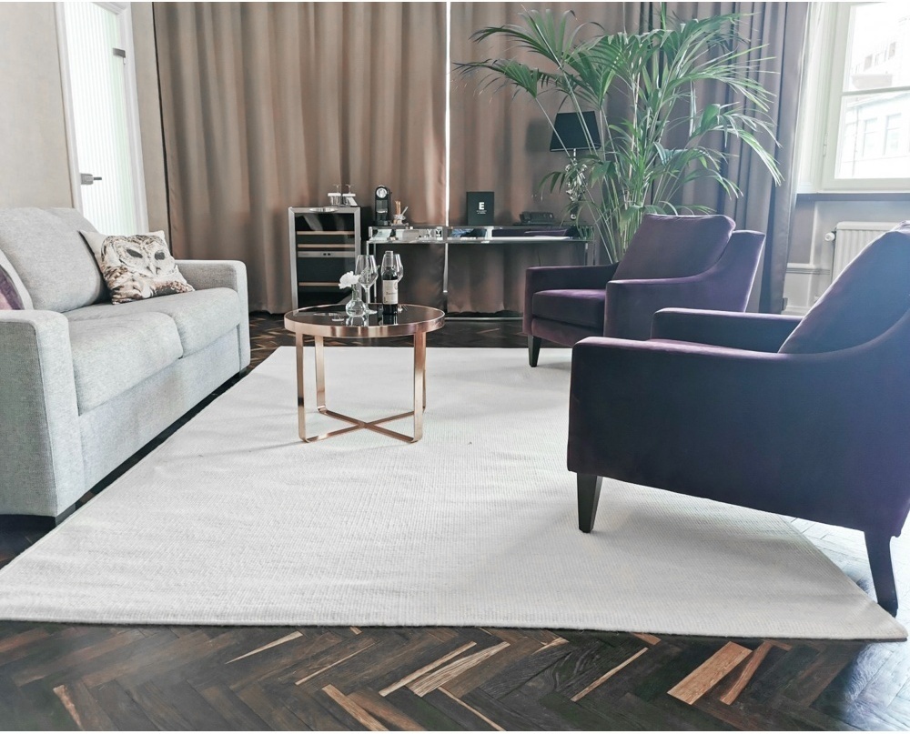 Tapis rond 'Hamilton' - Naturel