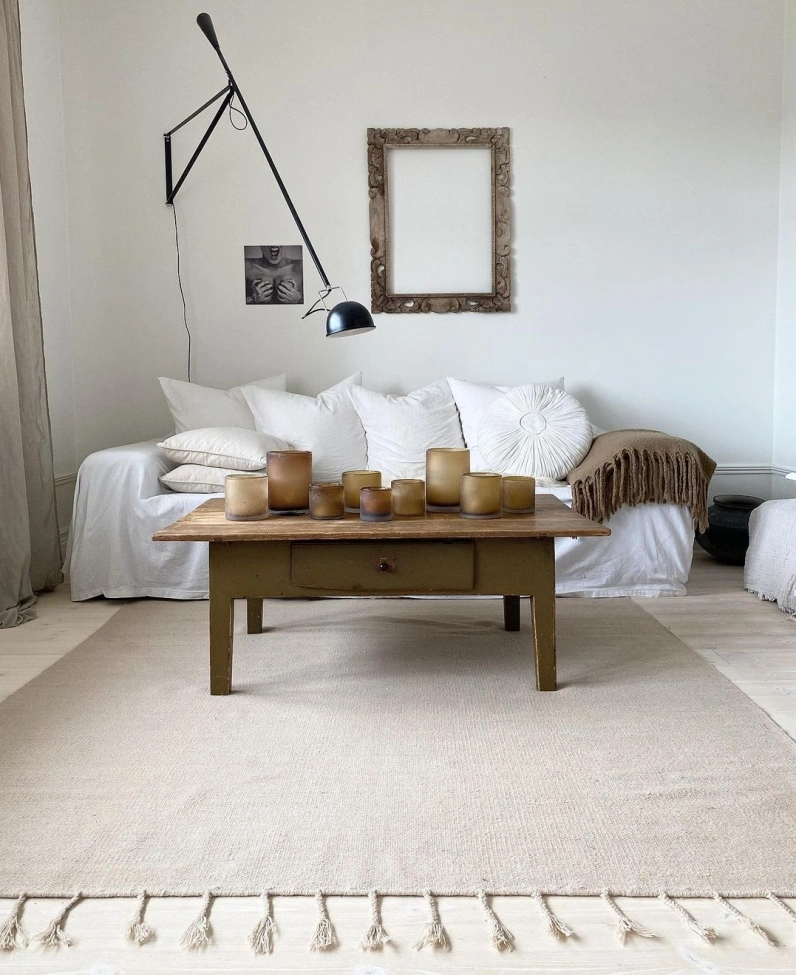 Tapis en laine 'Malana' - Beige