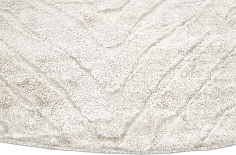 Tapis rond 'Wren' - Blanc