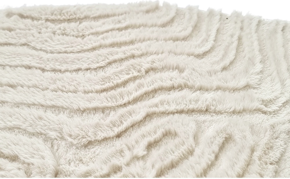 Tapis rond 'Amora' - Blanc