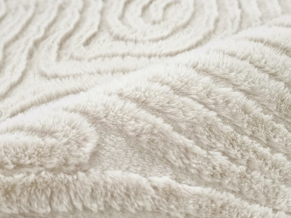 Tapis rond 'Amora' - Blanc