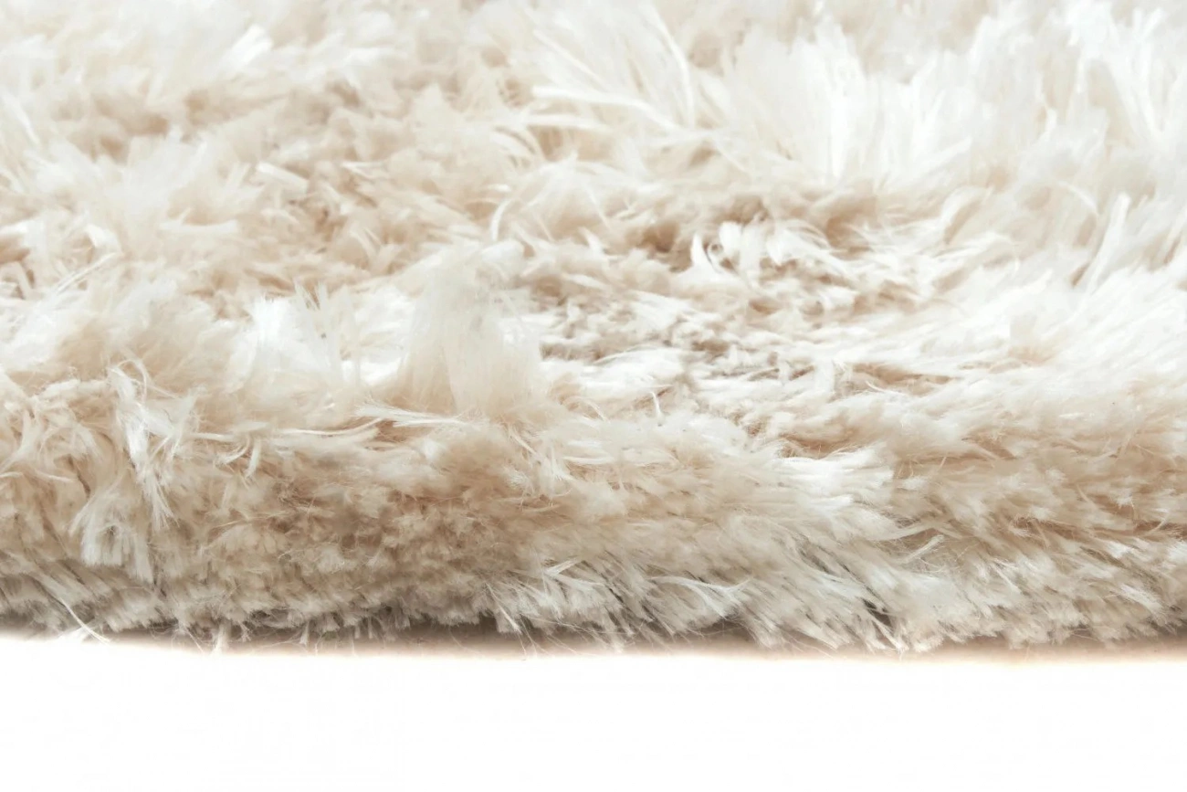 Tapis rond 'Janjira' - Blanc cassé