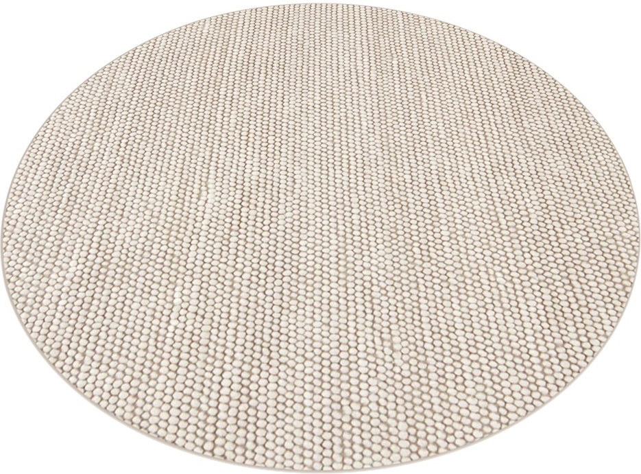 Tapis rond 'Avafors' - Beige