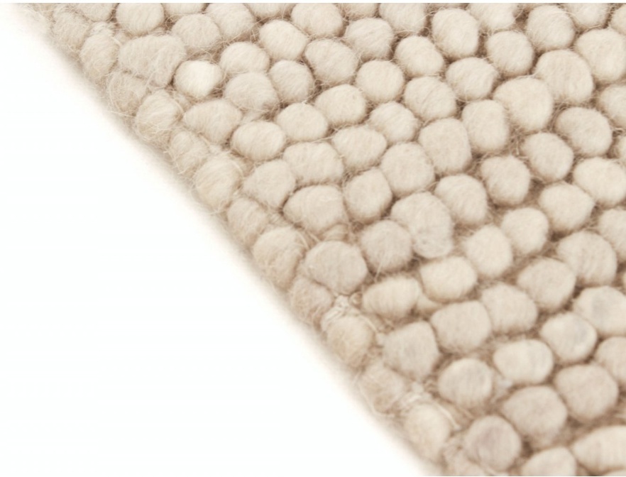 Tapis rond 'Avafors' - Beige
