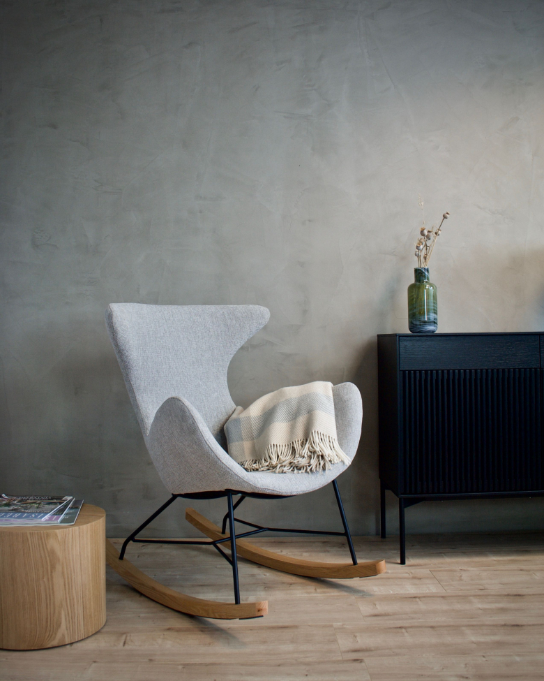 Chaise berçante 'Gaia' - Gris