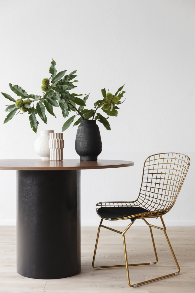 Table à manger 'Rounded' Ronde 120cm - Noyer