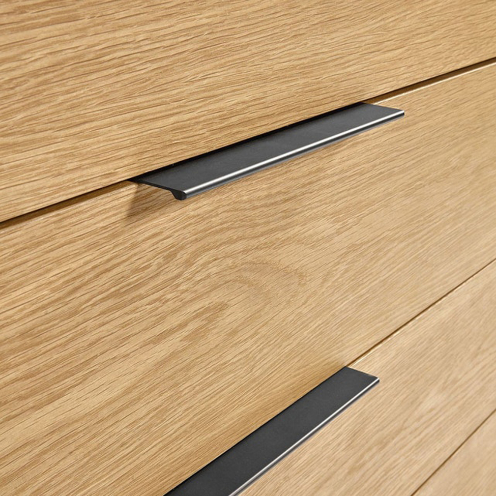 Commode 'Koln' - Chêne/Noir