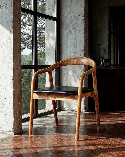 Chaise à bras 'Aspa' - Naturel