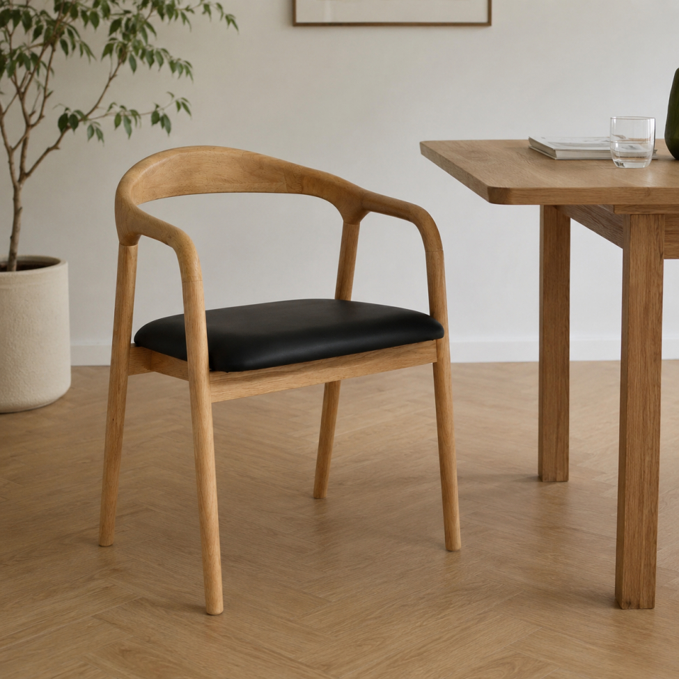 Chaise à bras 'Aspa' - Naturel