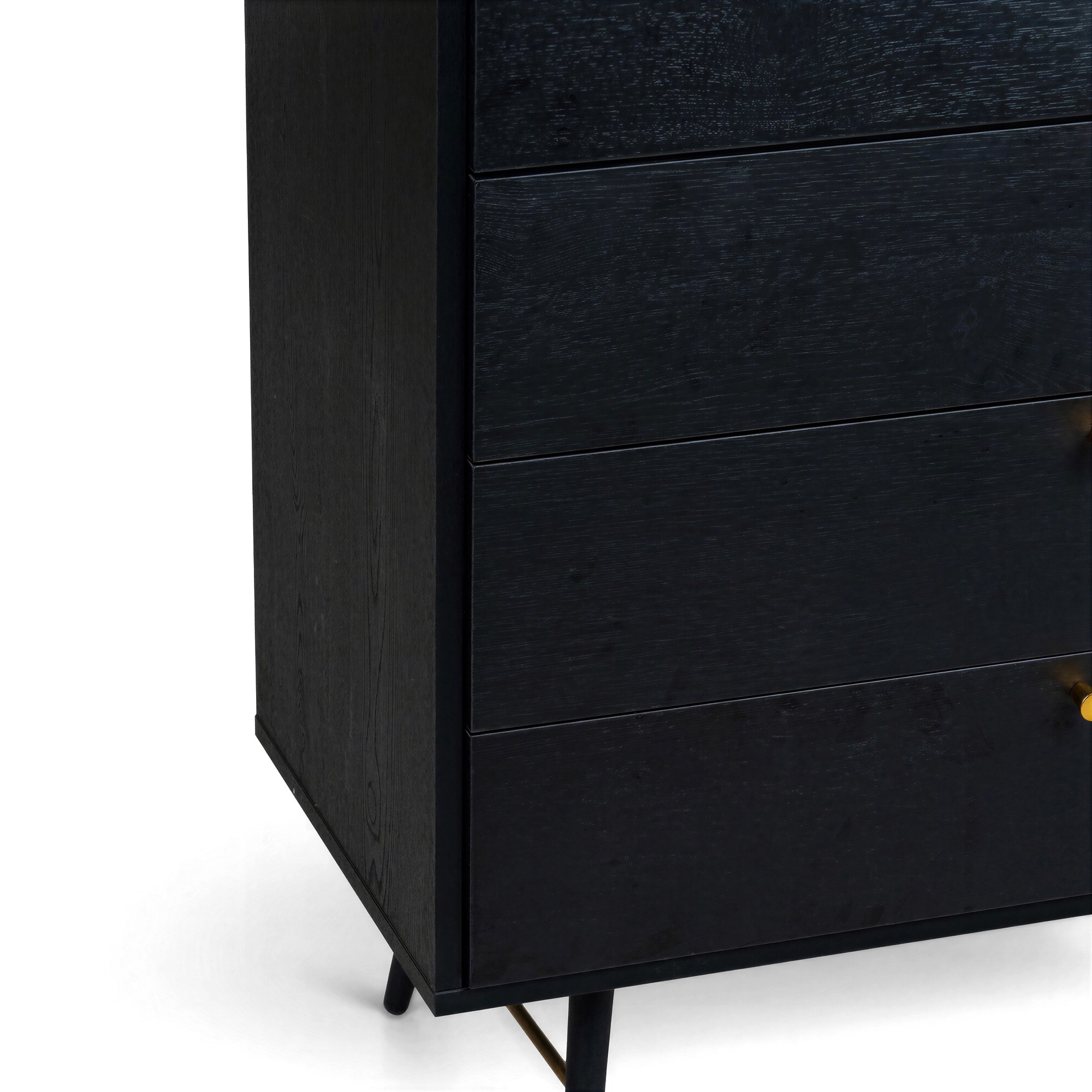 Commode 'Lux' - Noir/ Laiton