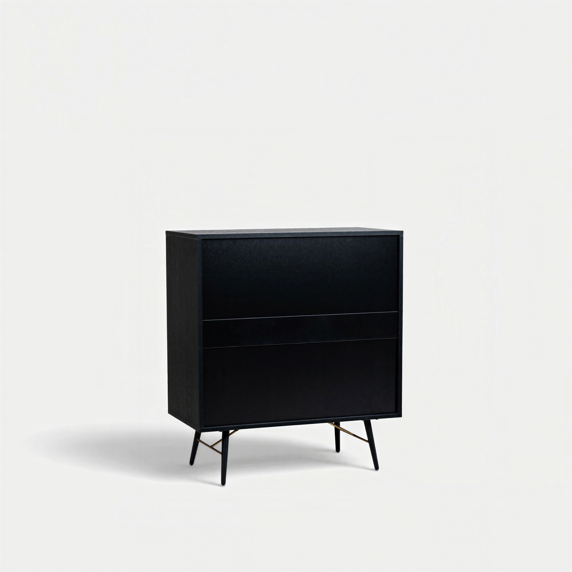 Commode 'Lux' - Noir/ Laiton