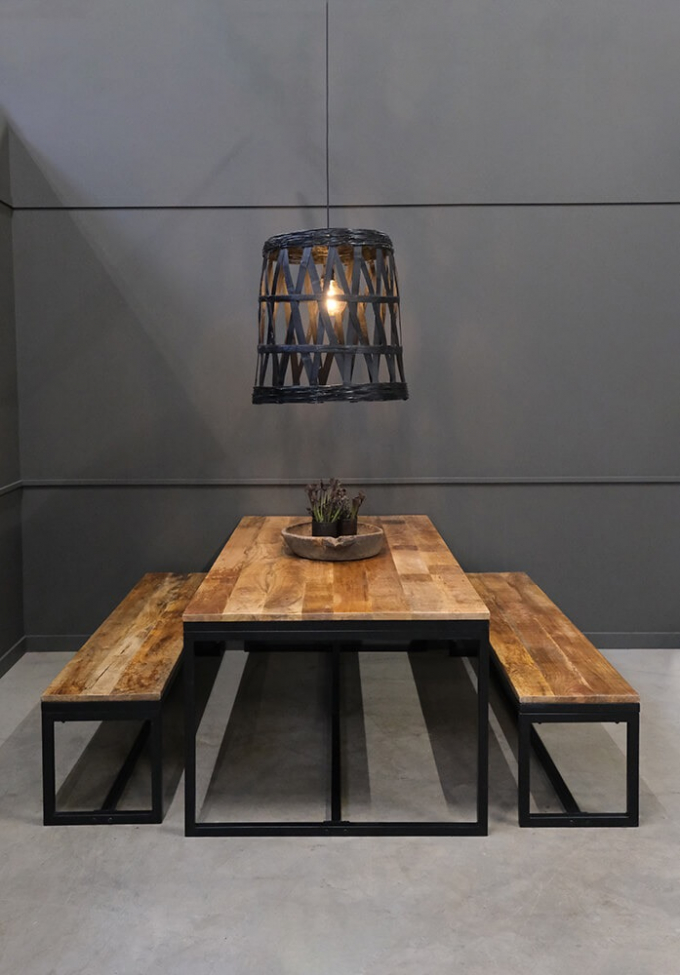 Table à manger 'Ronaldo' 200x100cm - Bois