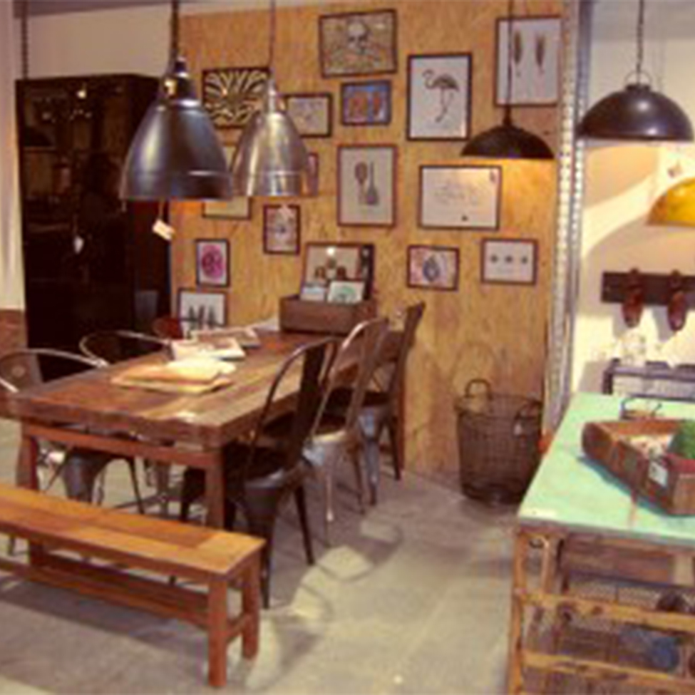 Lampe industrielle 'Thormann' - Jaune/Patine