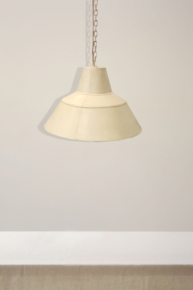 Lampe d'usine vintage - Blanc antique/Patine