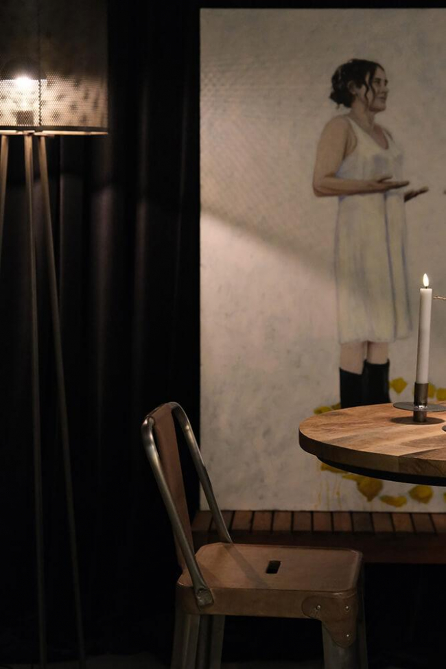 Tabouret 'Cope' - Assise en cuir