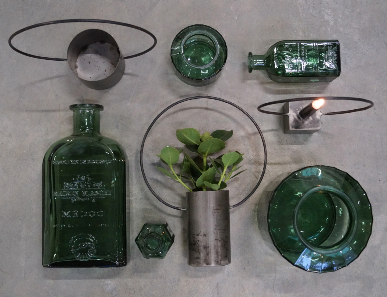 Bougeoir rond 'Darren' - Vintage