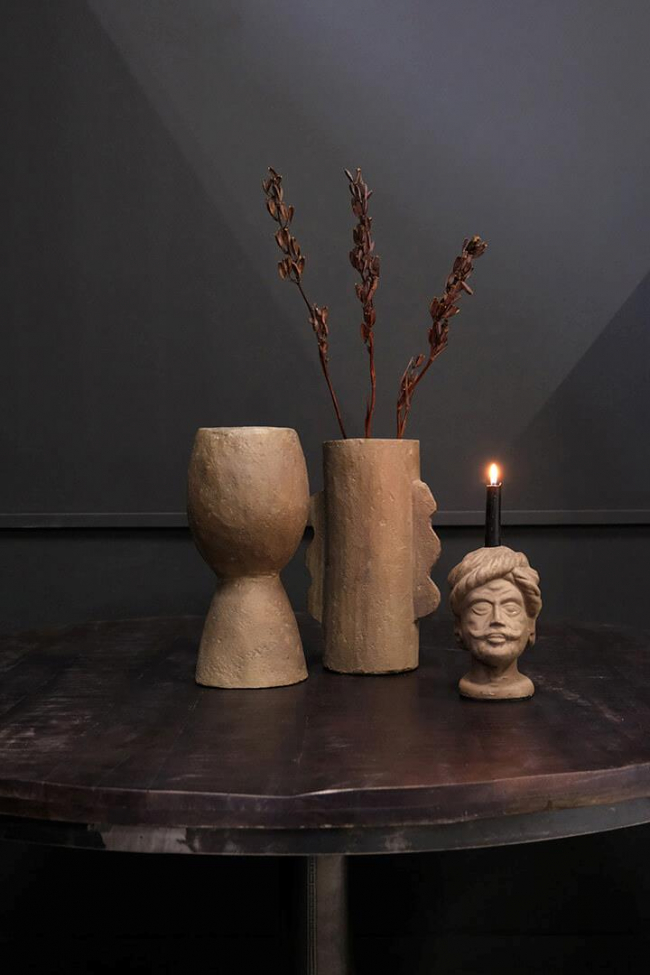 Vase 'Baxter' - Gris