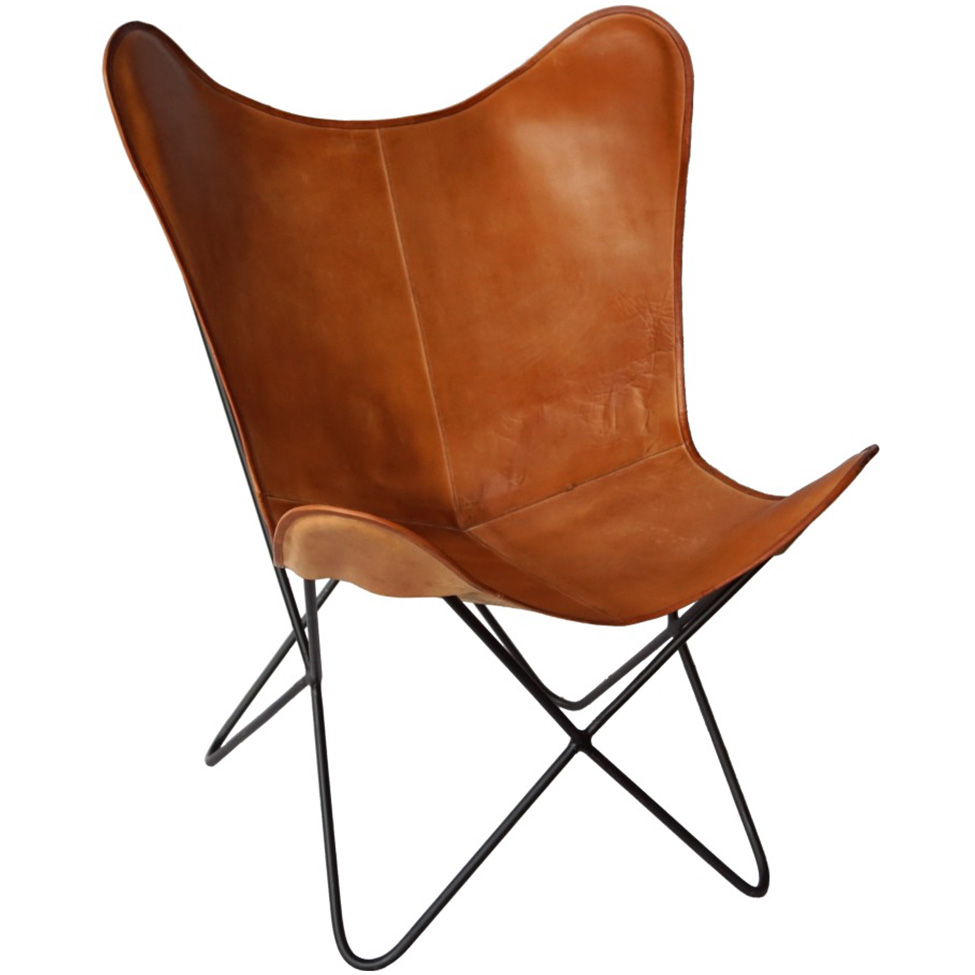 Fauteuil Vintage - Cuir/Fer