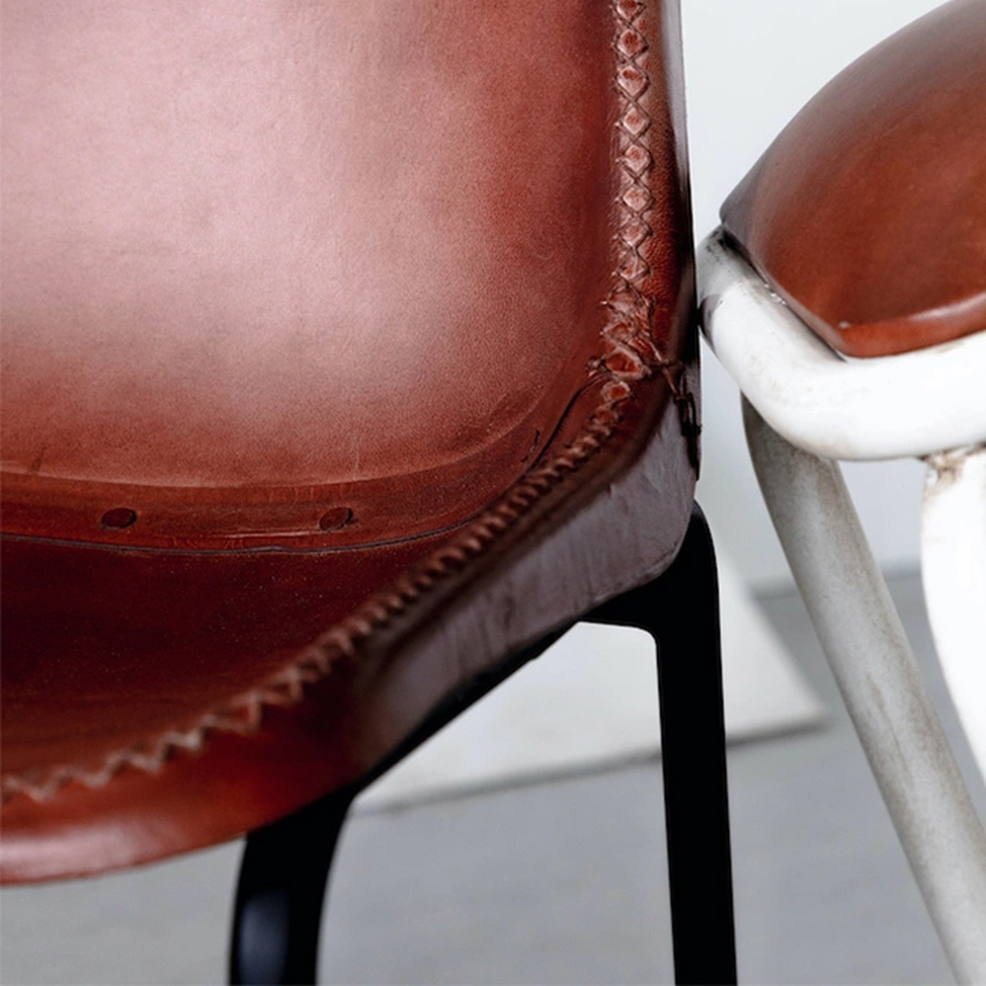 Fauteuil Vintage - Cuir/Fer