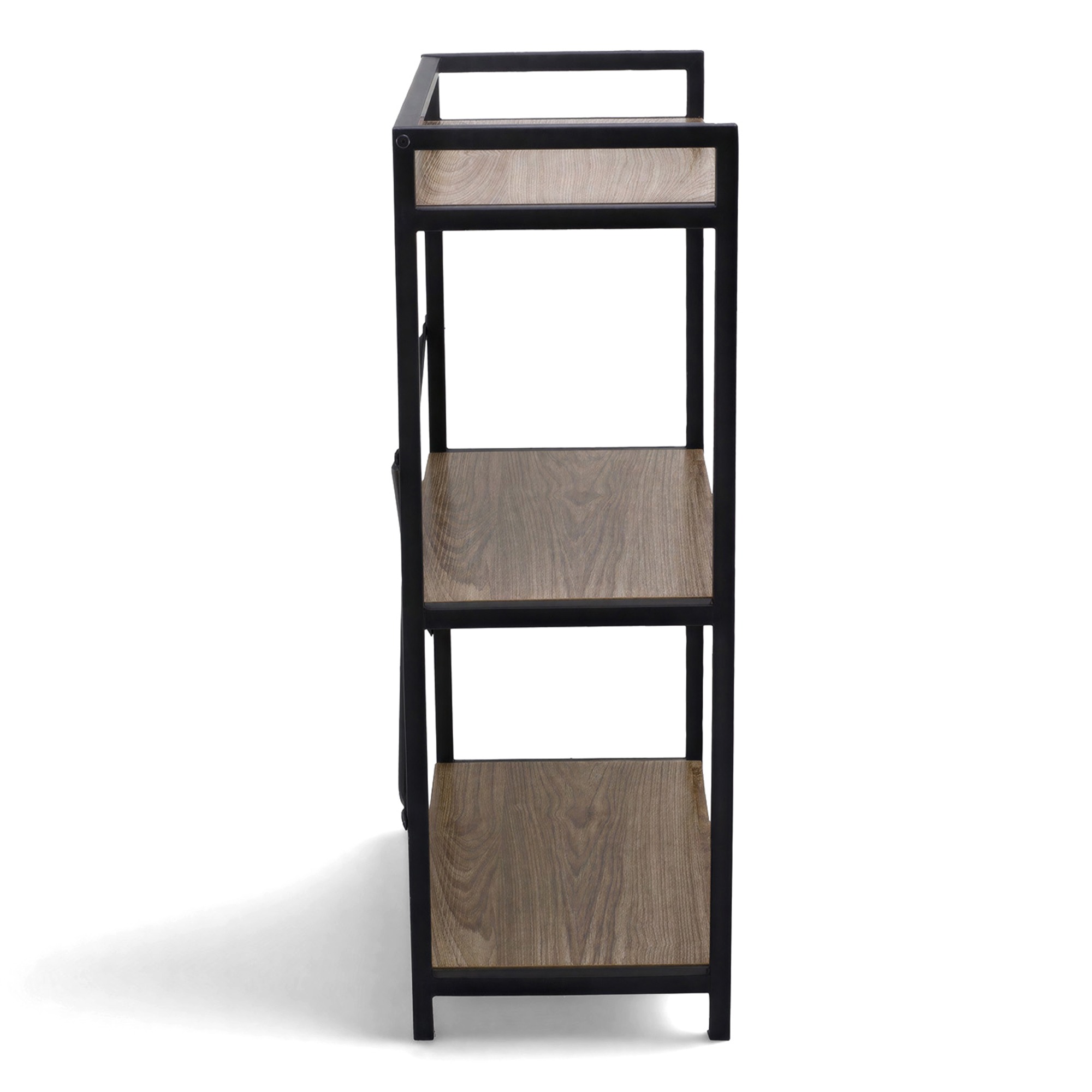 &Eacute;tag&egrave;re 'Tre' - Noir/Bois
