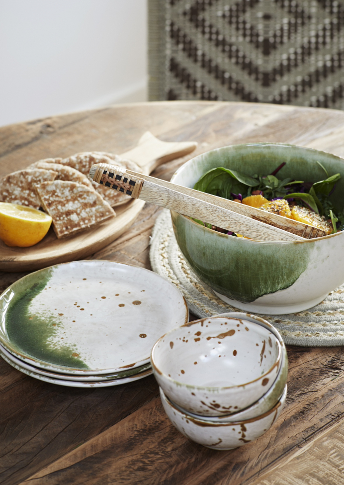 Table à manger 'Recycled' Ronde 110cm - Nature/bois recyclé