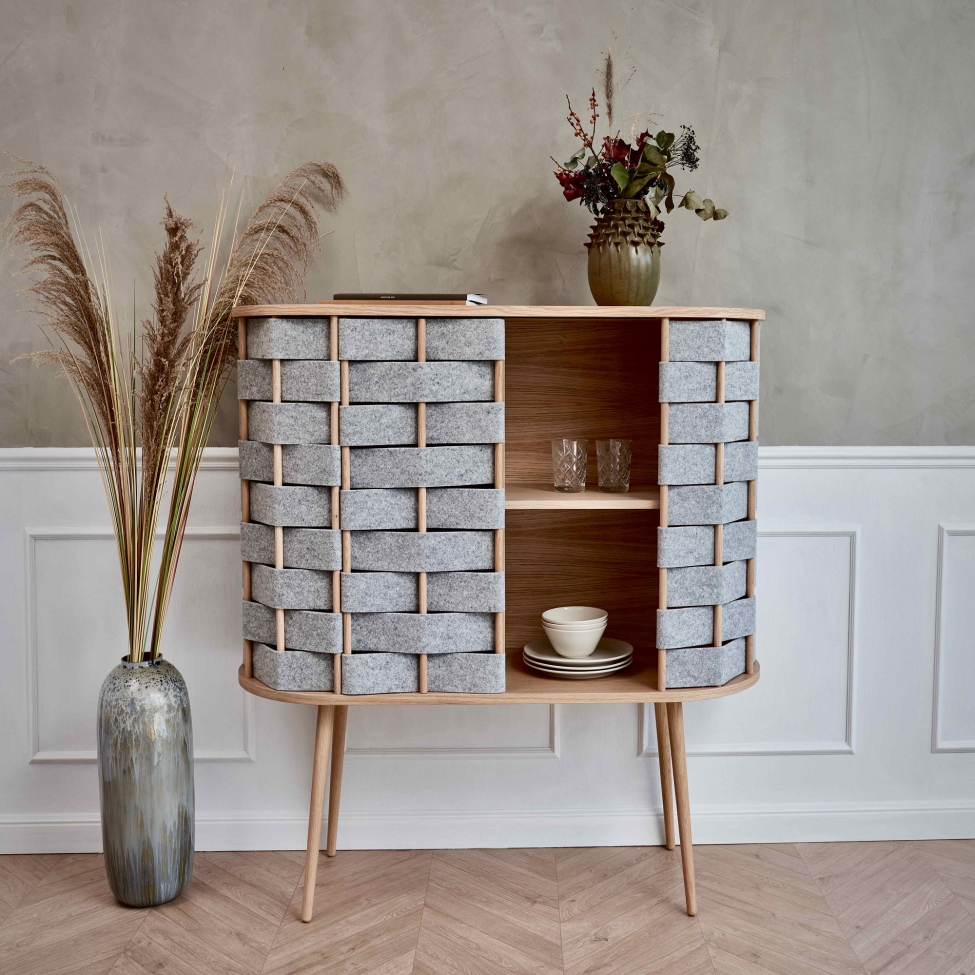 Commode 'Felt' 120cm - Naturel/Gris