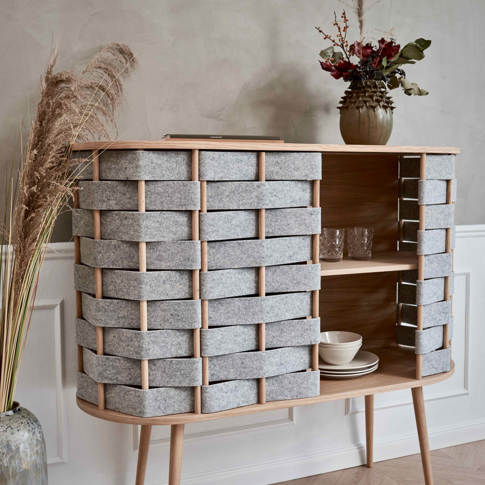 Commode 'Felt' 120cm - Naturel/Gris