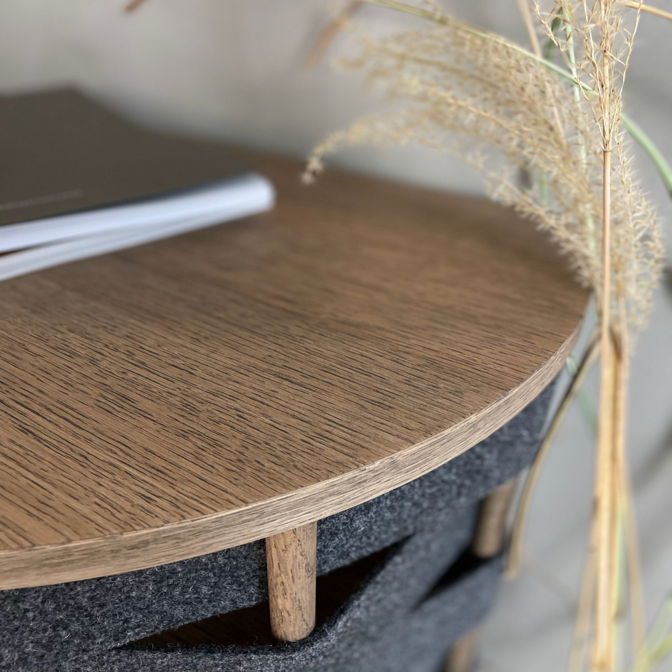 Commode 'Felt' 120cm - Naturel/Gris foncé