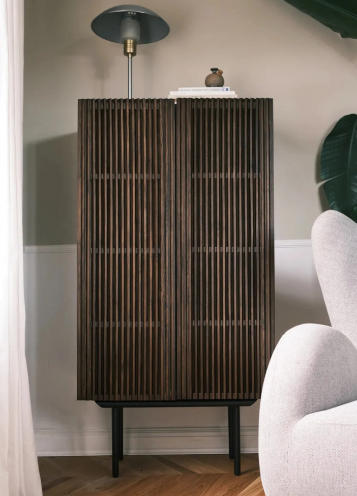 Banc haut 'Louvre' - Noyer