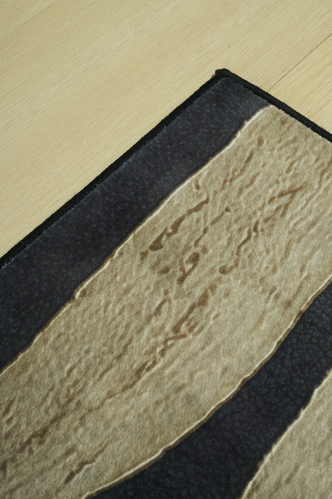 Tapis 'Seronis' - Noir/Beige