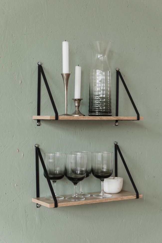 2-pack Étagères murales 'Triangle' - Naturel