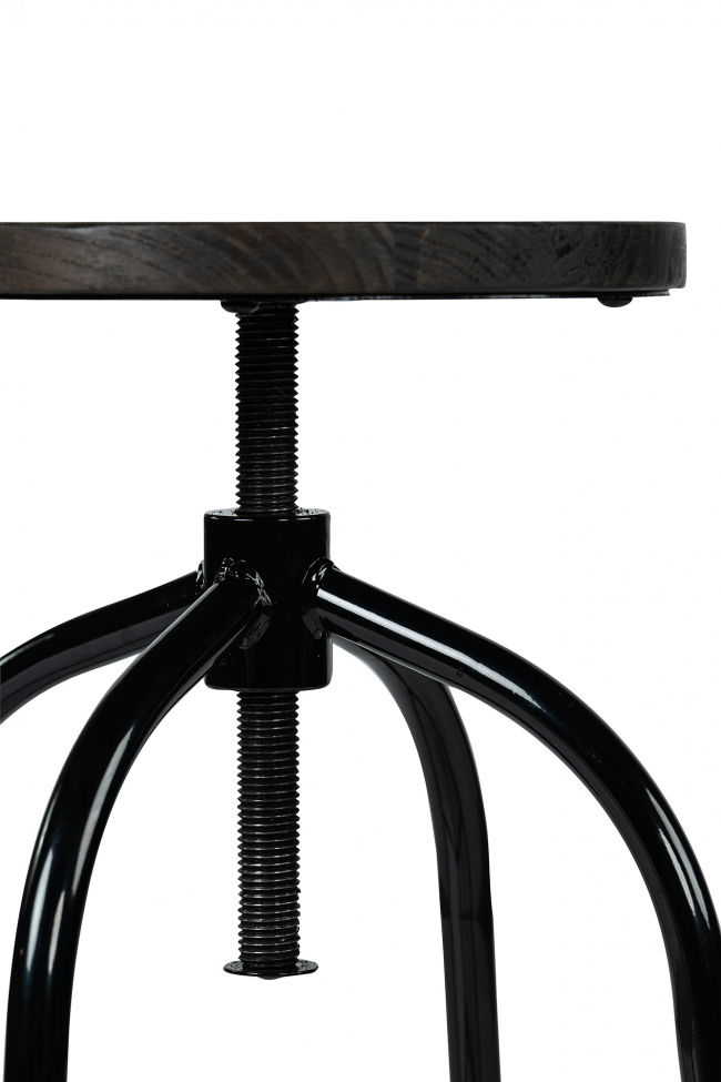 Tabouret 'Frans' - Brun clair/Noir