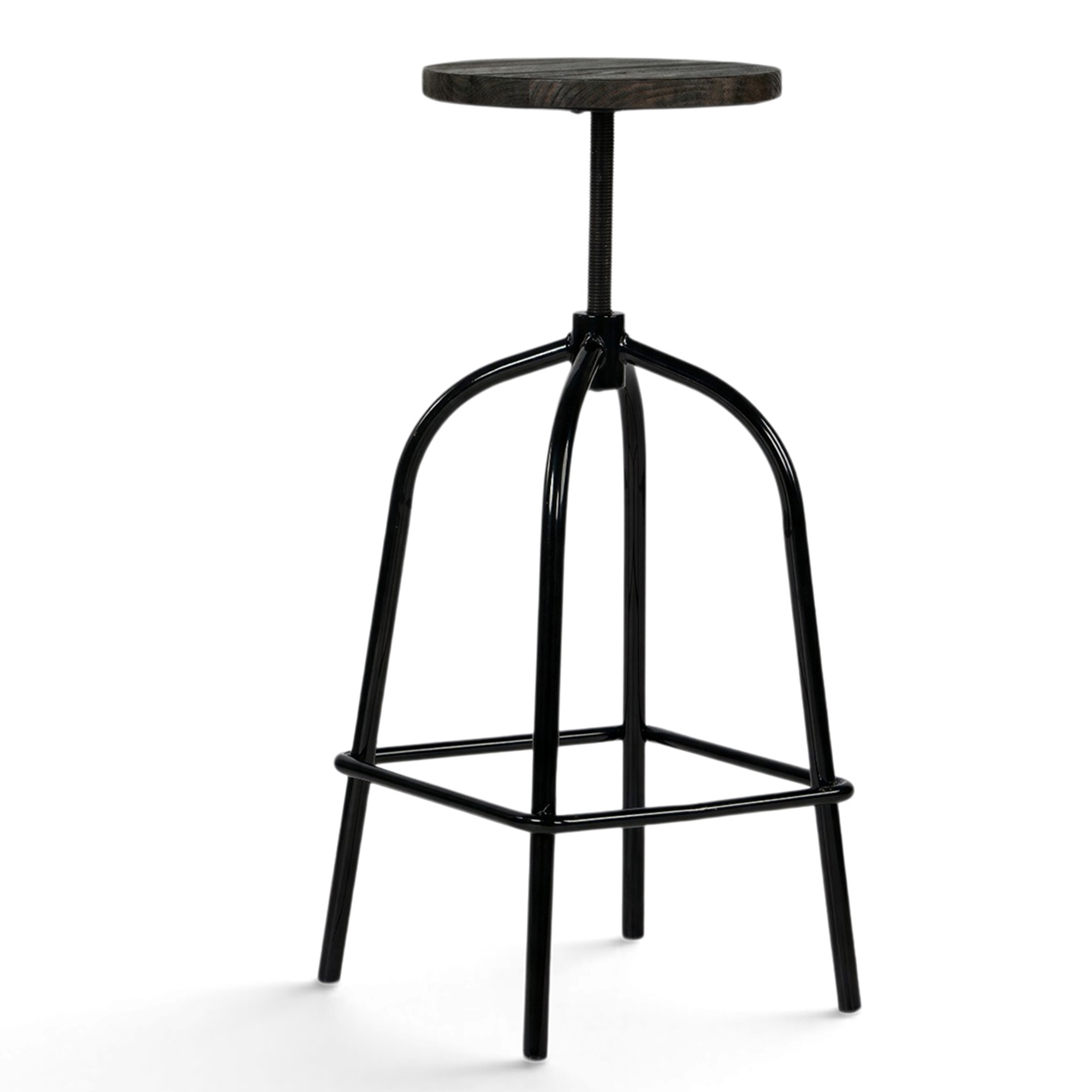 Tabouret 'Frans' - Brun clair/Noir