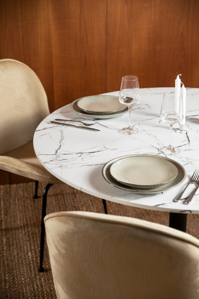 Chaise 'Lux' - Sable/Noir