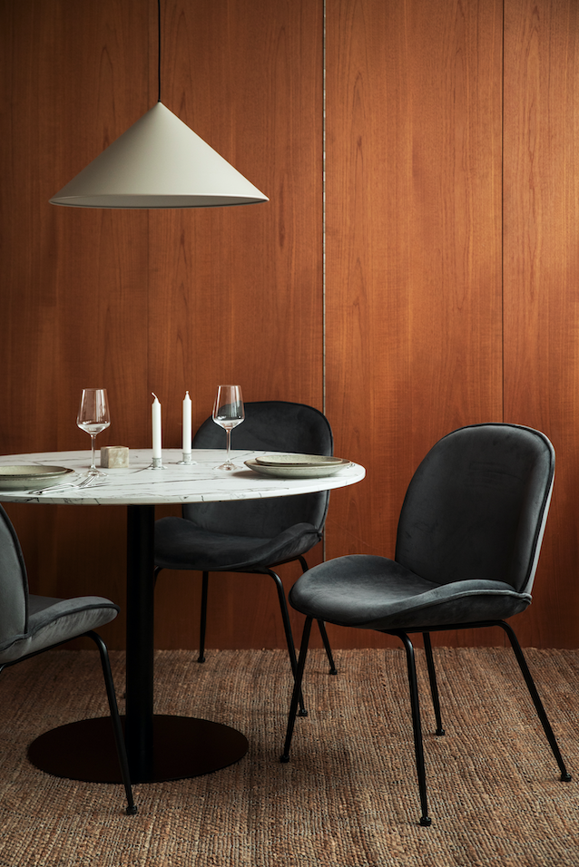 Chaise 'Lux' - Gris/Noir